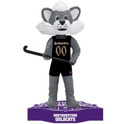 Willie the Wildcat Northwestern Wildcats Mascot 2024 Field Hockey National Champions Bobbleheads (Presale) - Image 2