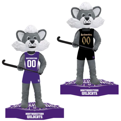 Willie the Wildcat Northwestern Wildcats Mascot 2024 Field Hockey National Champions Bobbleheads (Presale) - Image 4