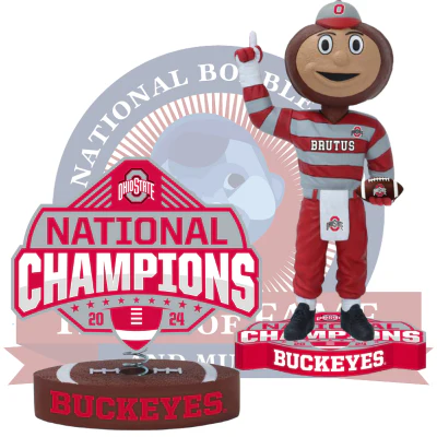 Ohio State Buckeyes 2024 CFP National Champions Bobbleheads