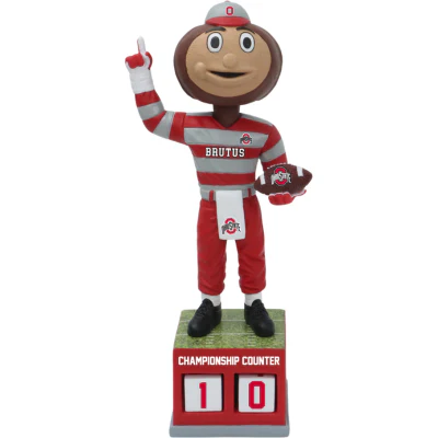Brutus Buckeye Ohio State Buckeyes Football Championship Counter Bobblehead (Presale) - Image 2