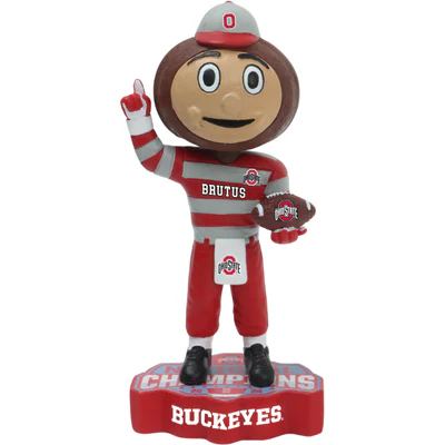 Brutus Buckeye Ohio State Buckeyes 2024 CFP National Champions Mini Bobblehead - Image 2