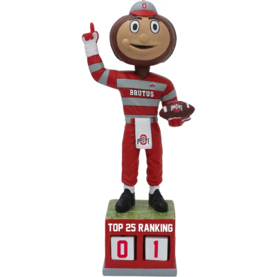 Brutus Buckeye Ohio State Buckeyes Football Top 25 Ranking Tracker Bobblehead - Image 2