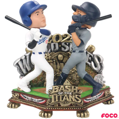 Shohei Ohtani & Aaron Judge Los Angeles Dodgers & New York Yankees 2024 World Series Dual Battle Bobblehead - Image 2