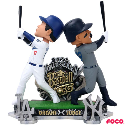 Shohei Ohtani & Aaron Judge Los Angeles Dodgers & New York Yankees 2024 World Series Dual Battle Bobblehead - Image 2