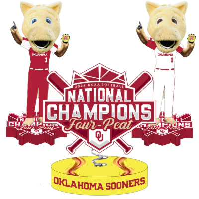 Oklahoma Sooners 2024 Softball National Champions Bobbleheads - Image 5
