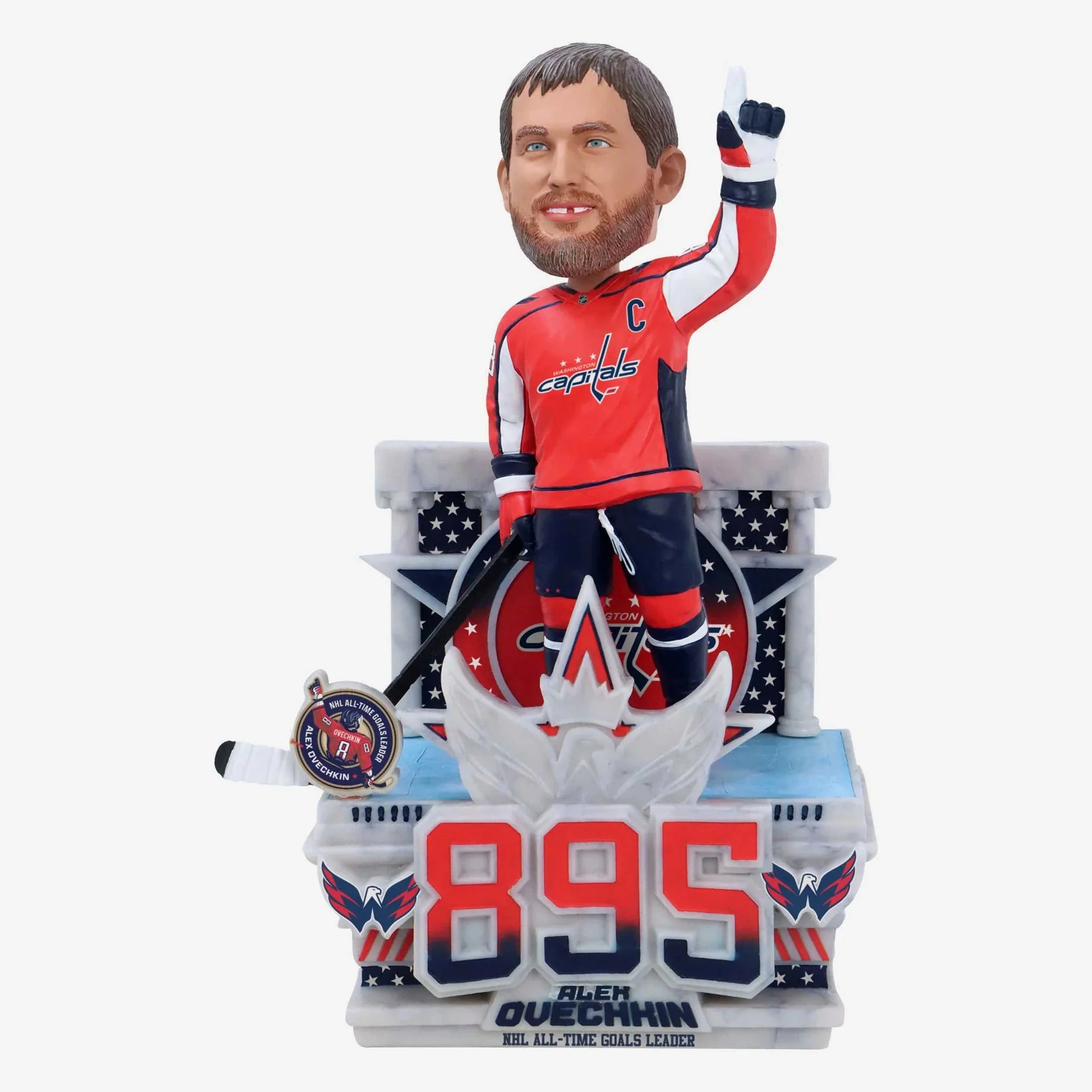 Alex Ovechkin Washington Capitals NHL All Time Goals Leader 18 Inch 18 Inch NHL Bobblehead