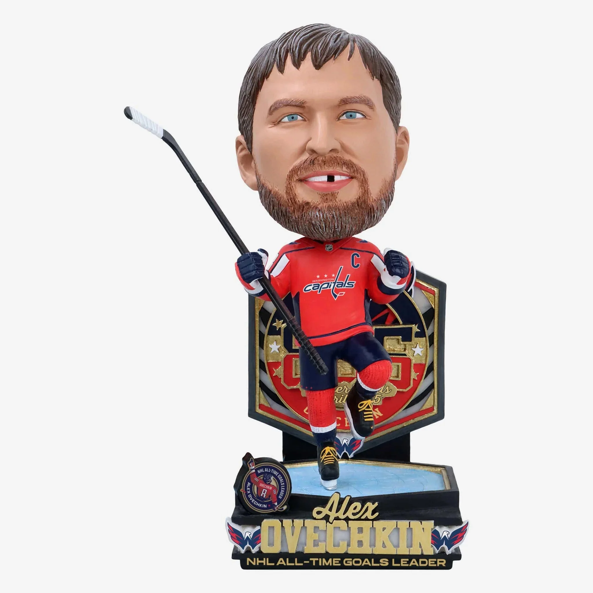 Alex Ovechkin Washington Capitals NHL All Time Goals Leader Bighead NHL Bobblehead