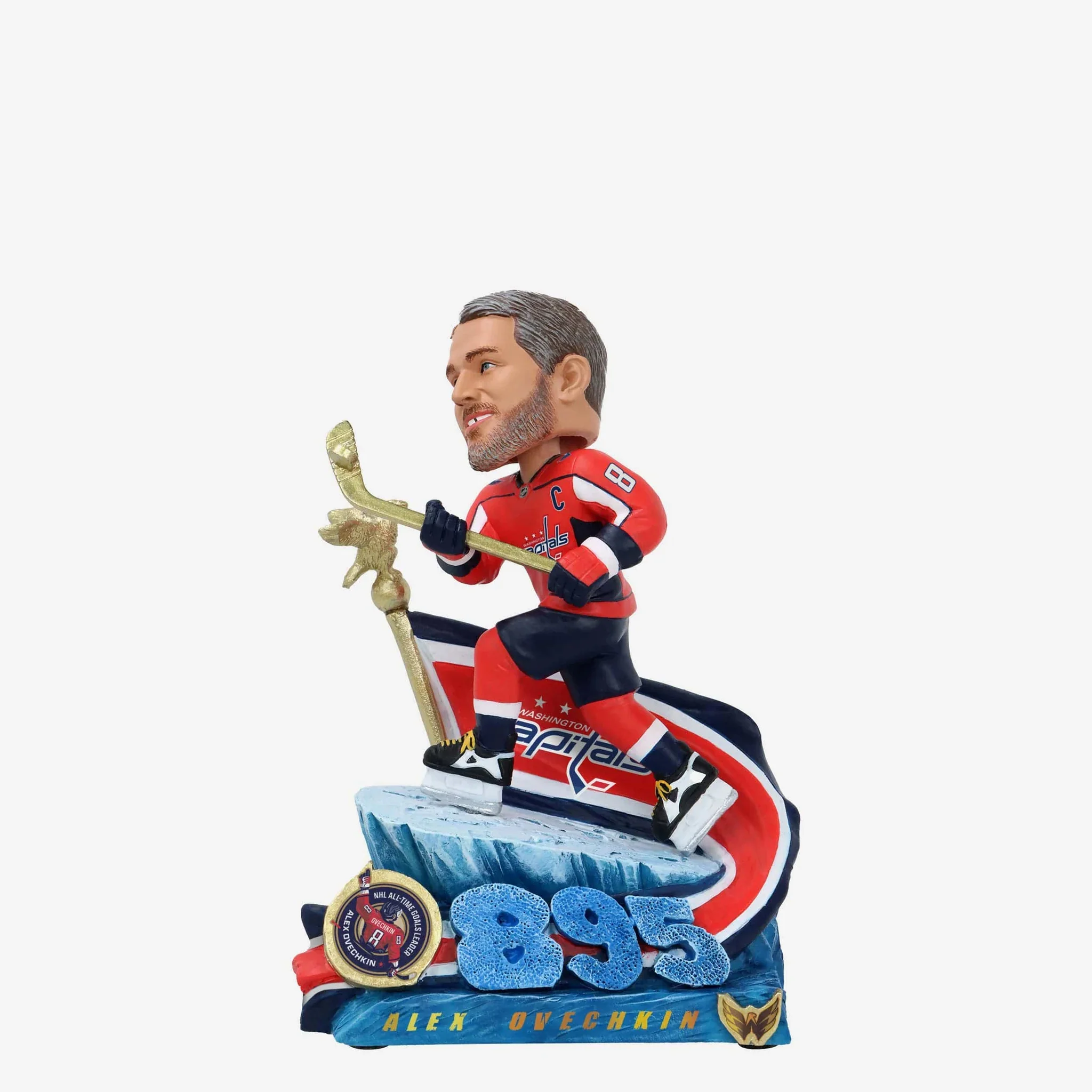 Alex Ovechkin Washington Capitals NHL All Time Goals Leader Mini Bobblehead Scene NHL