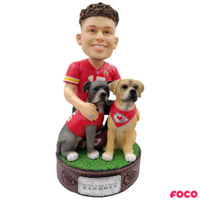 Patrick Mahomes Kansas City Chiefs Dogs Bobblehead