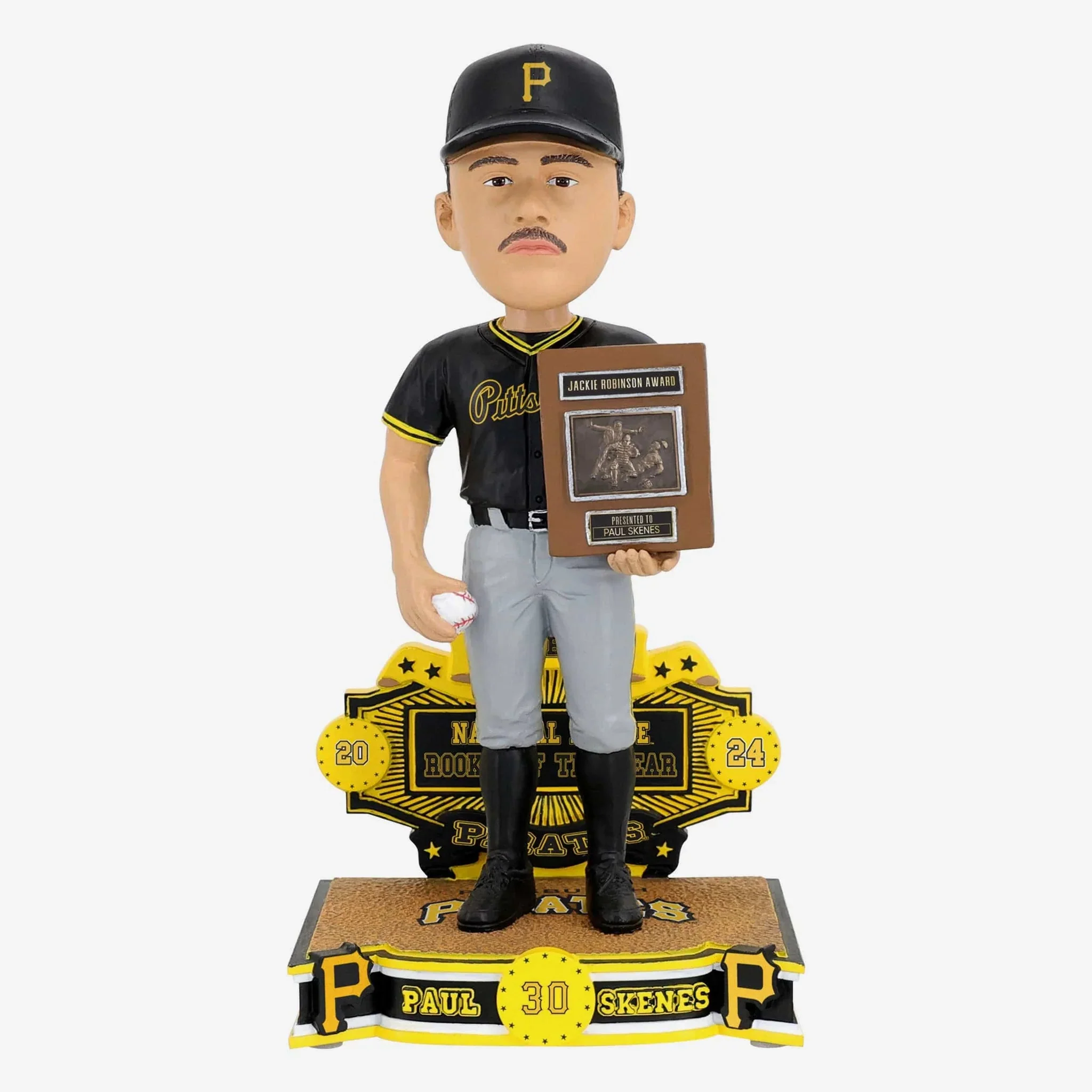 Paul Skenes Pittsburgh Pirates 2024 Rookie Of The Year MLB Baseball Bobblehead
