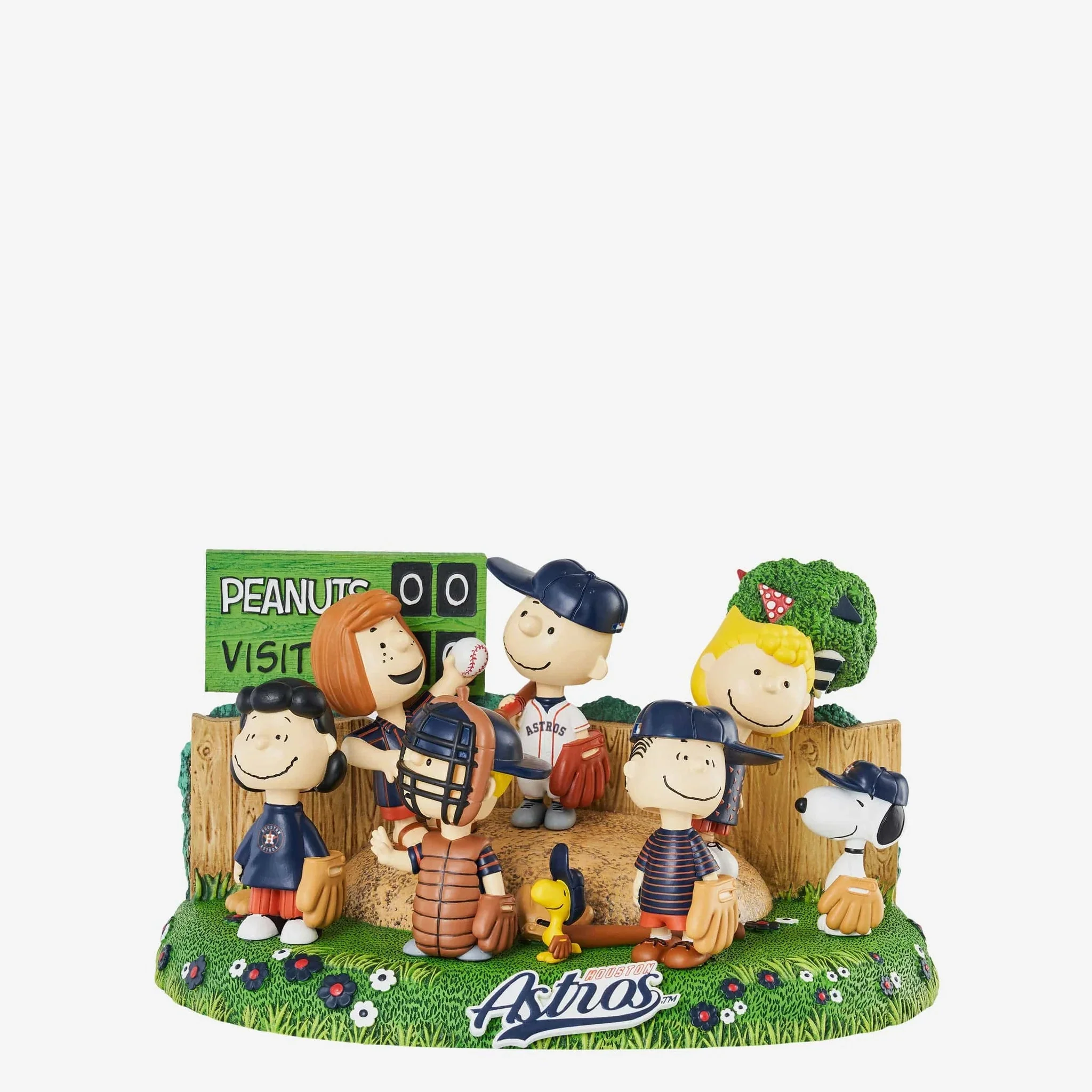 Peanuts Gang MLB Field Mini Bobble Scene Bobbleheads - Image 2