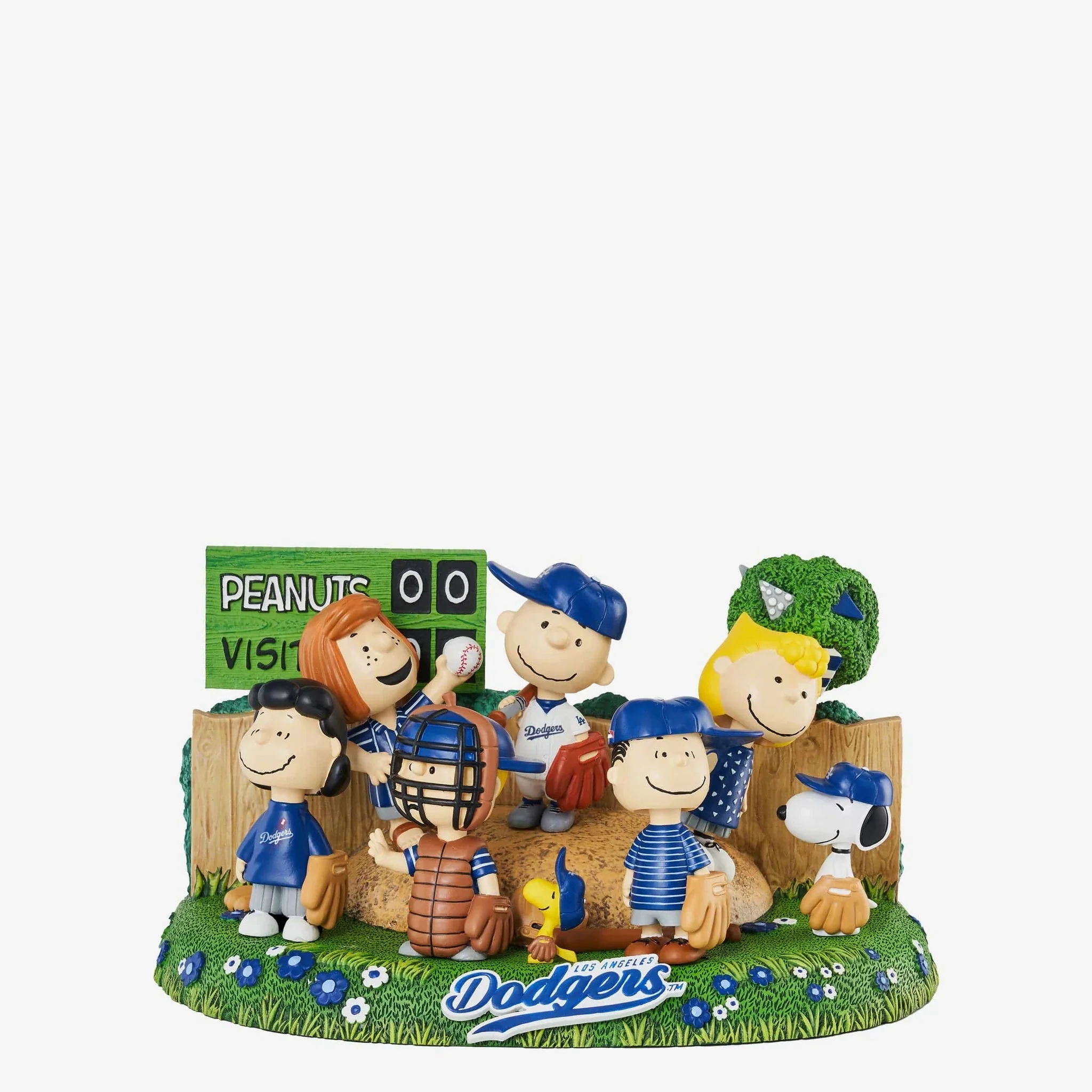 Peanuts Gang MLB Field Mini Bobble Scene Bobbleheads - Image 3