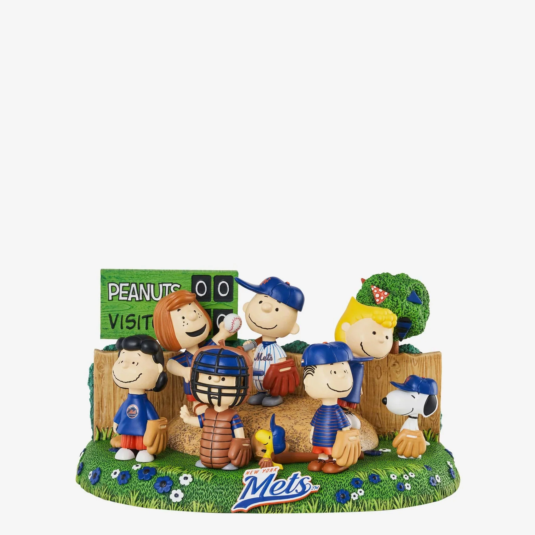 Peanuts Gang MLB Field Mini Bobble Scene Bobbleheads - Image 4