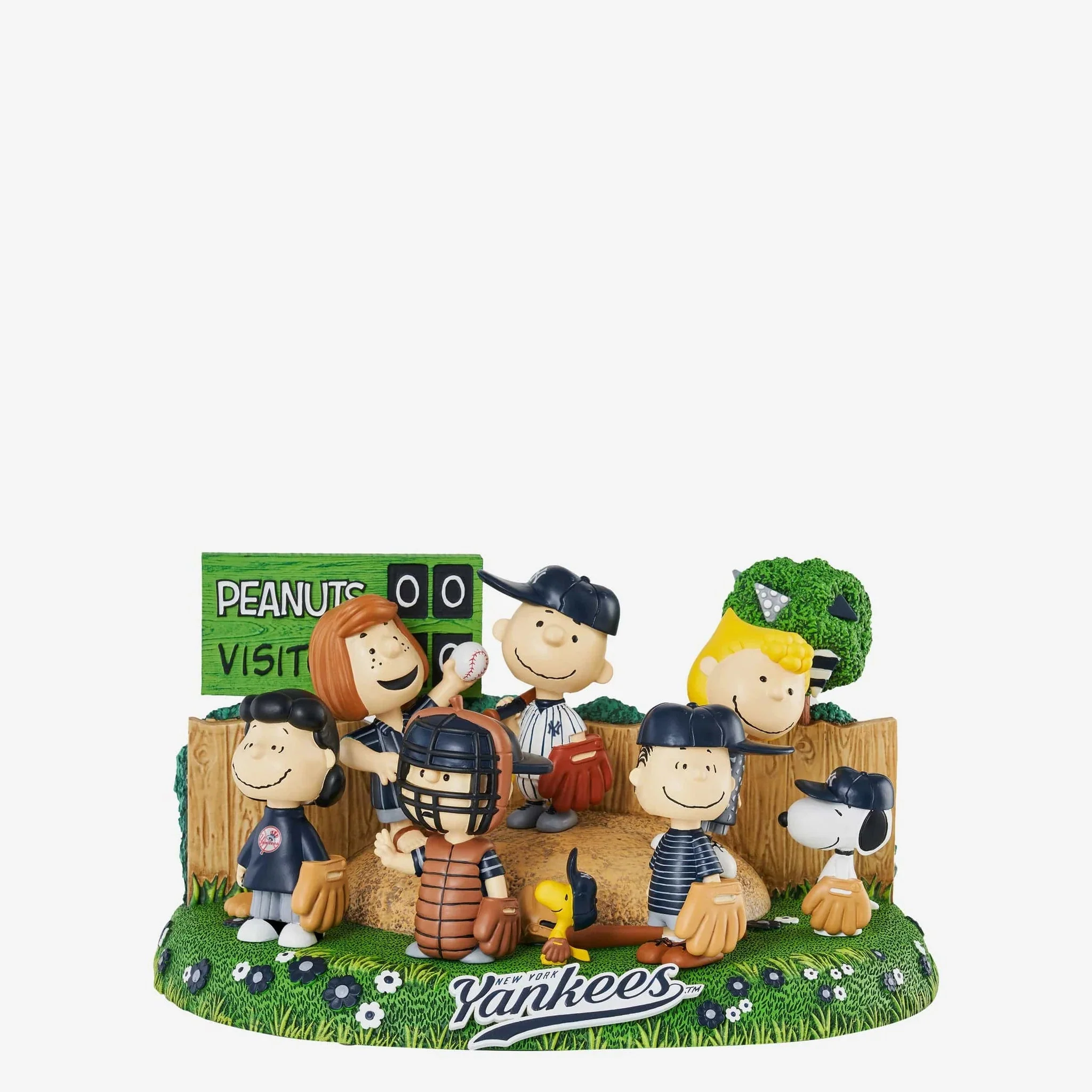 Peanuts Gang MLB Field Mini Bobble Scene Bobbleheads - Image 5