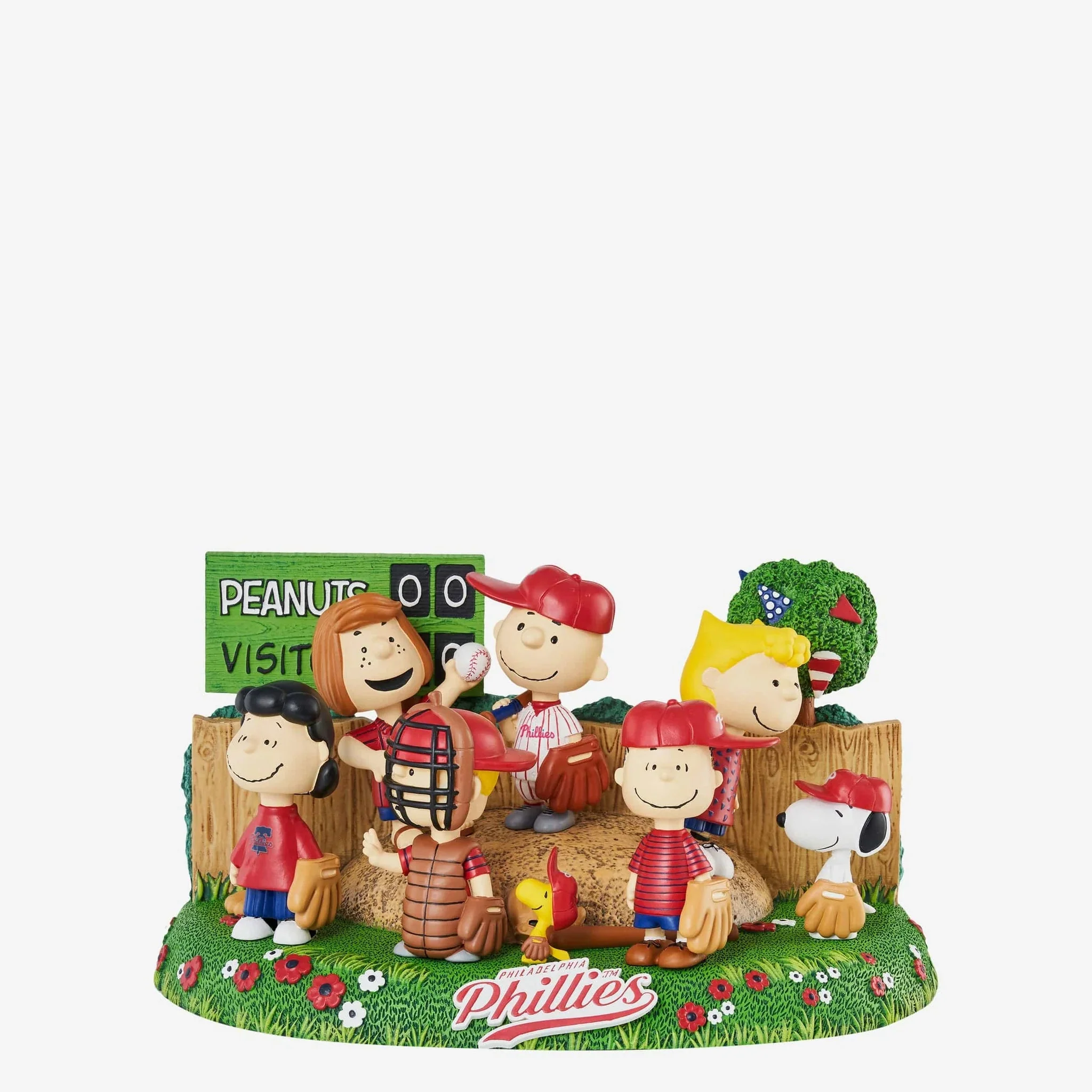 Peanuts Gang MLB Field Mini Bobble Scene Bobbleheads - Image 6