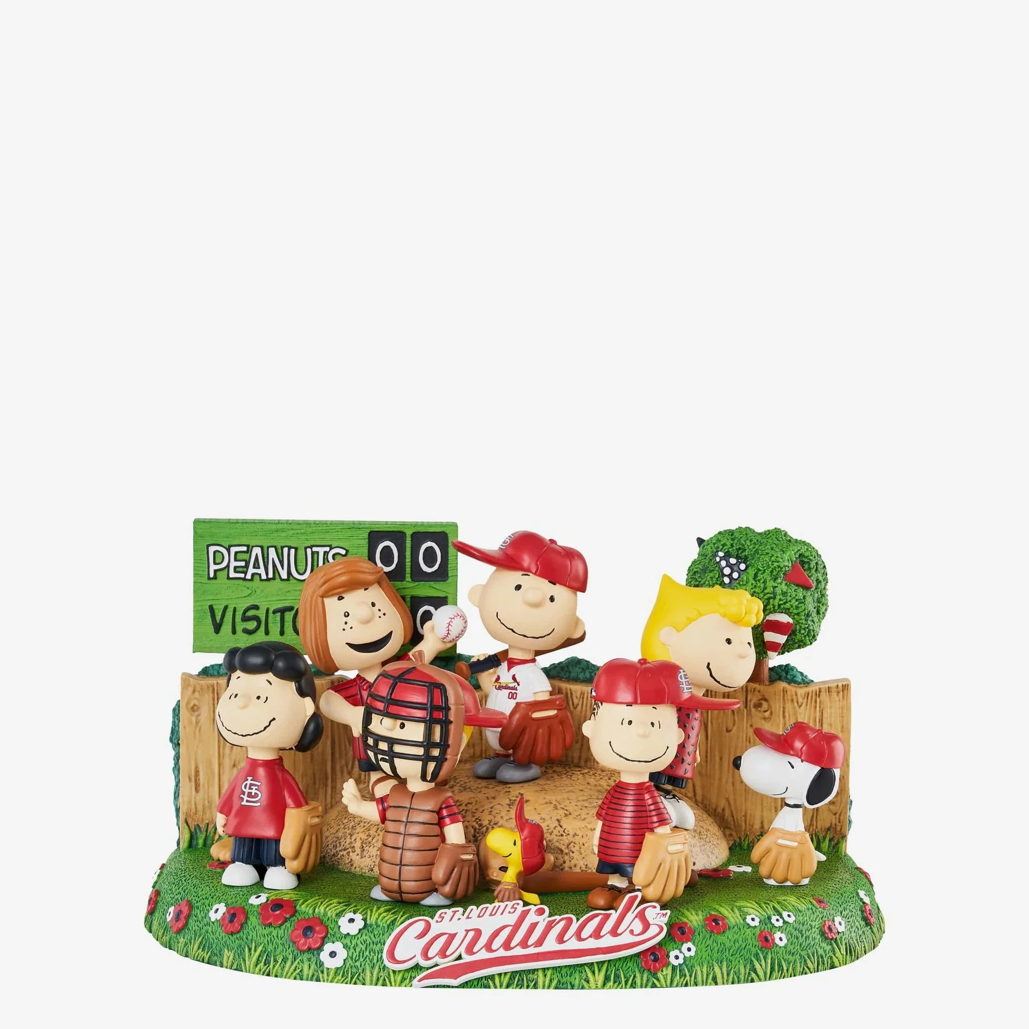 Peanuts Gang MLB Field Mini Bobble Scene Bobbleheads - Image 7