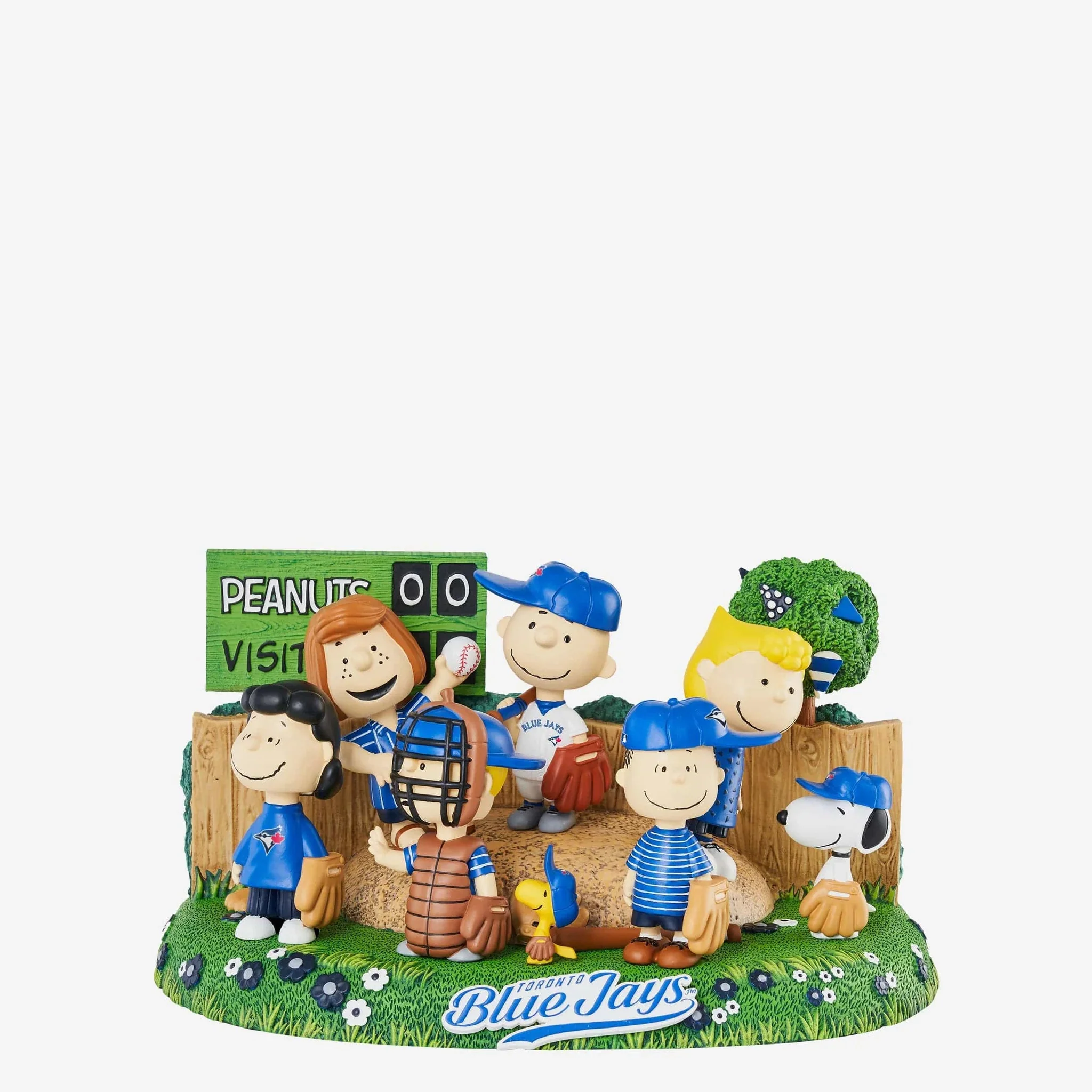 Peanuts Gang MLB Field Mini Bobble Scene Bobbleheads - Image 8