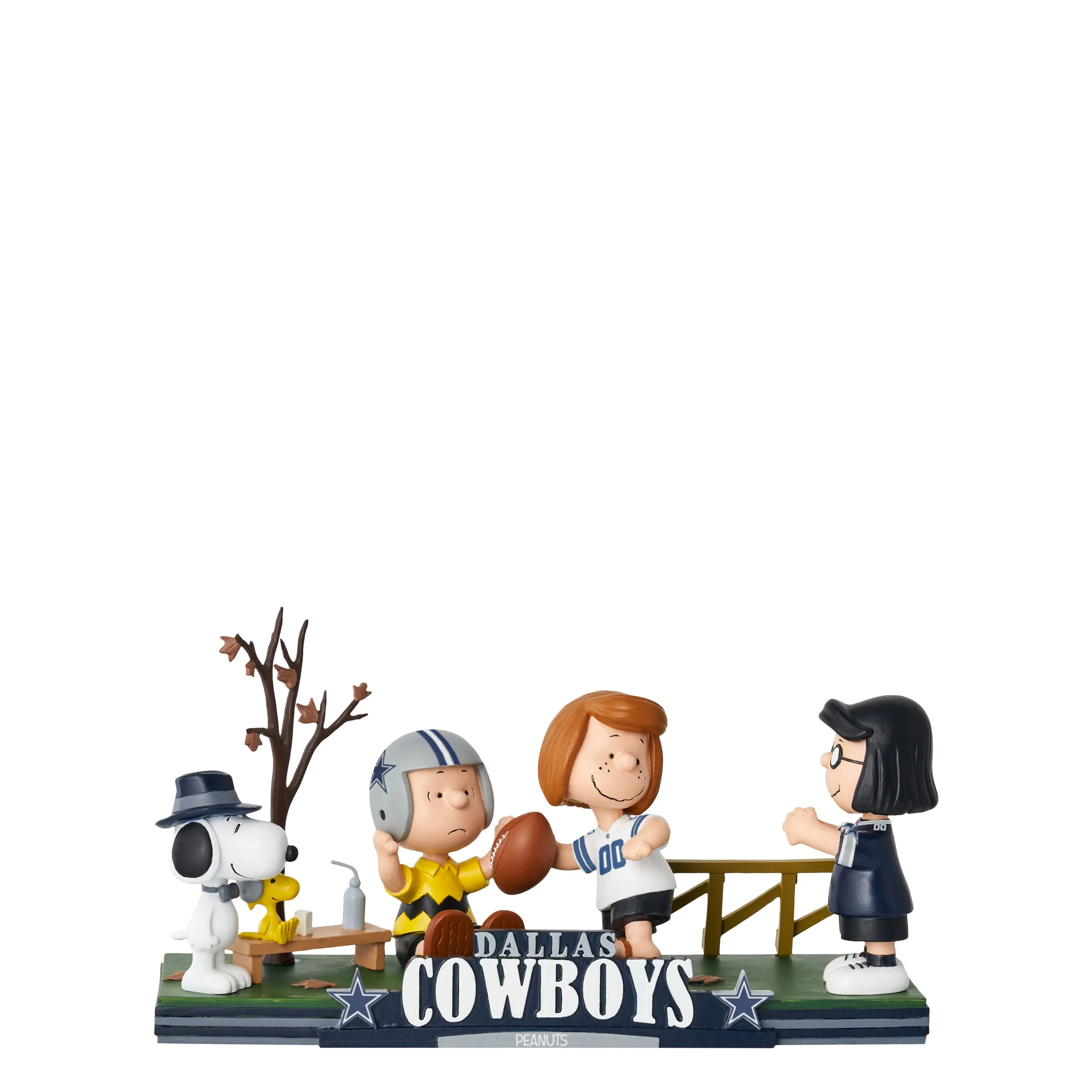 Peanuts Gang NFL Football Field Mini Bobble Scene Bobblehea - Image 3