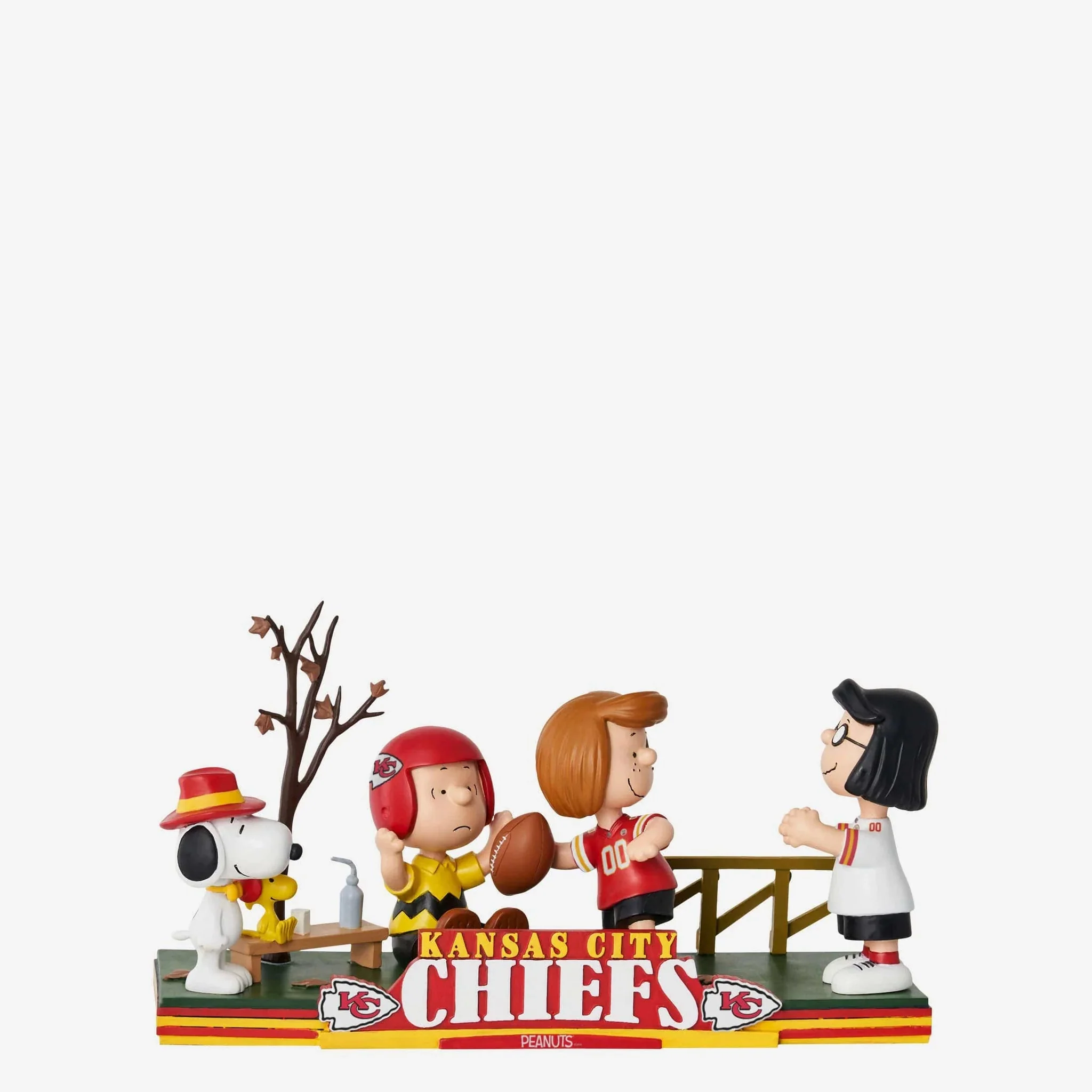 Peanuts Gang NFL Football Field Mini Bobble Scene Bobblehea - Image 4