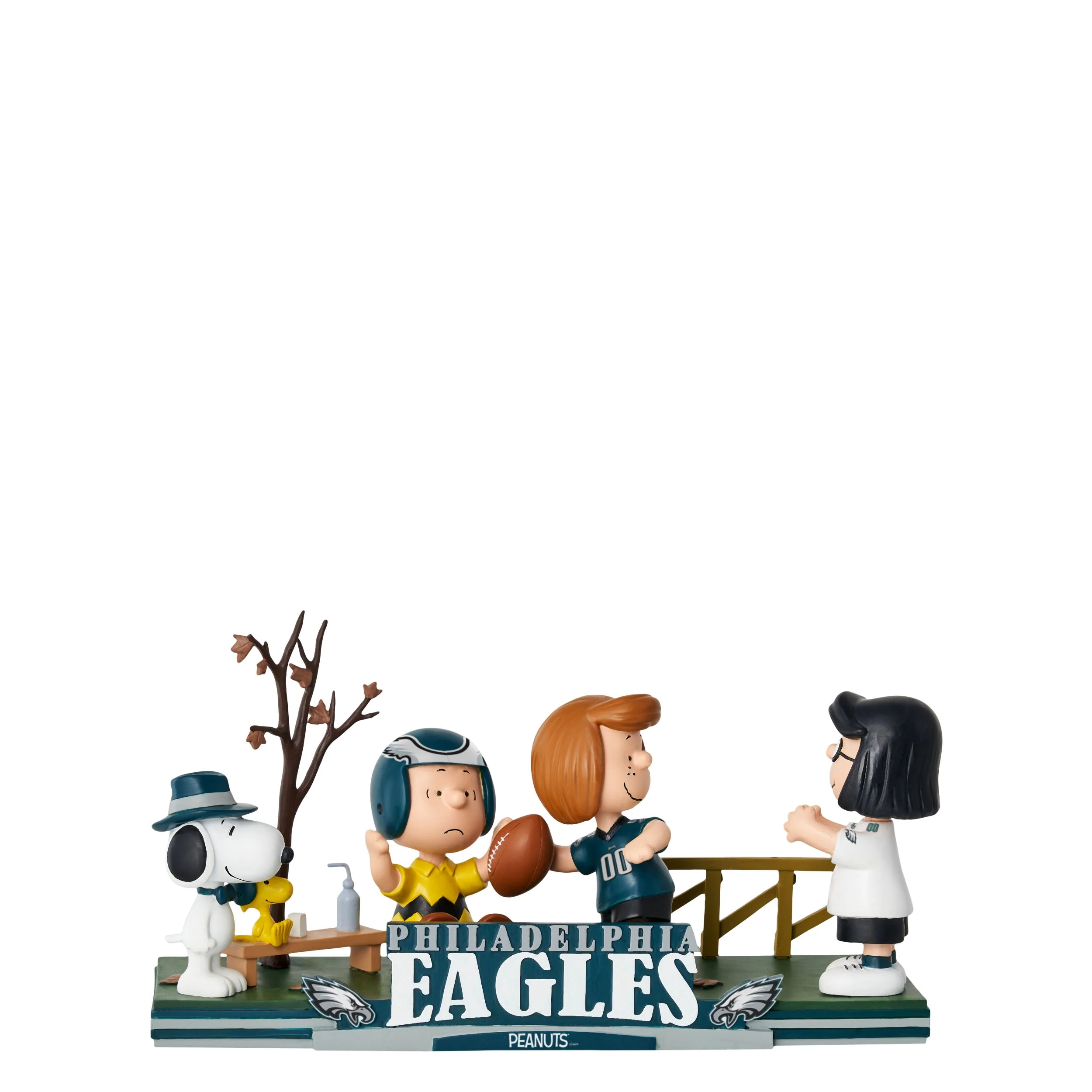 Peanuts Gang NFL Football Field Mini Bobble Scene Bobblehea - Image 5