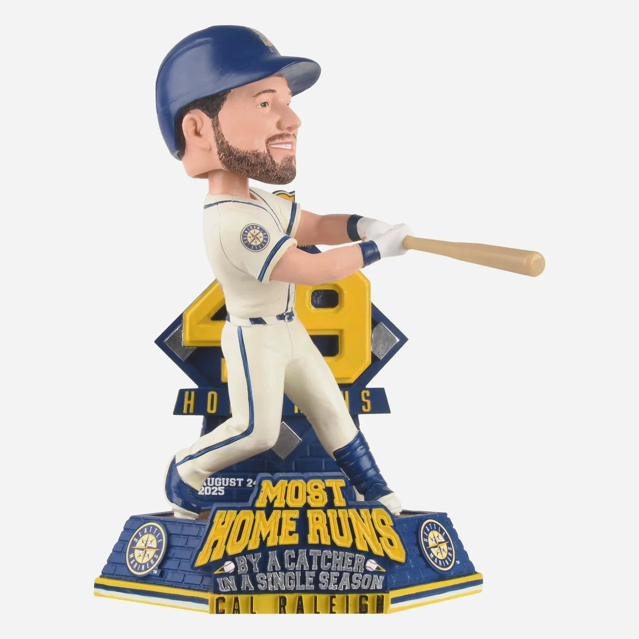 Cal Raleigh Seattle Mariners Single Season Catcher Home Run MLB Record MLB Baseball Bobblehead