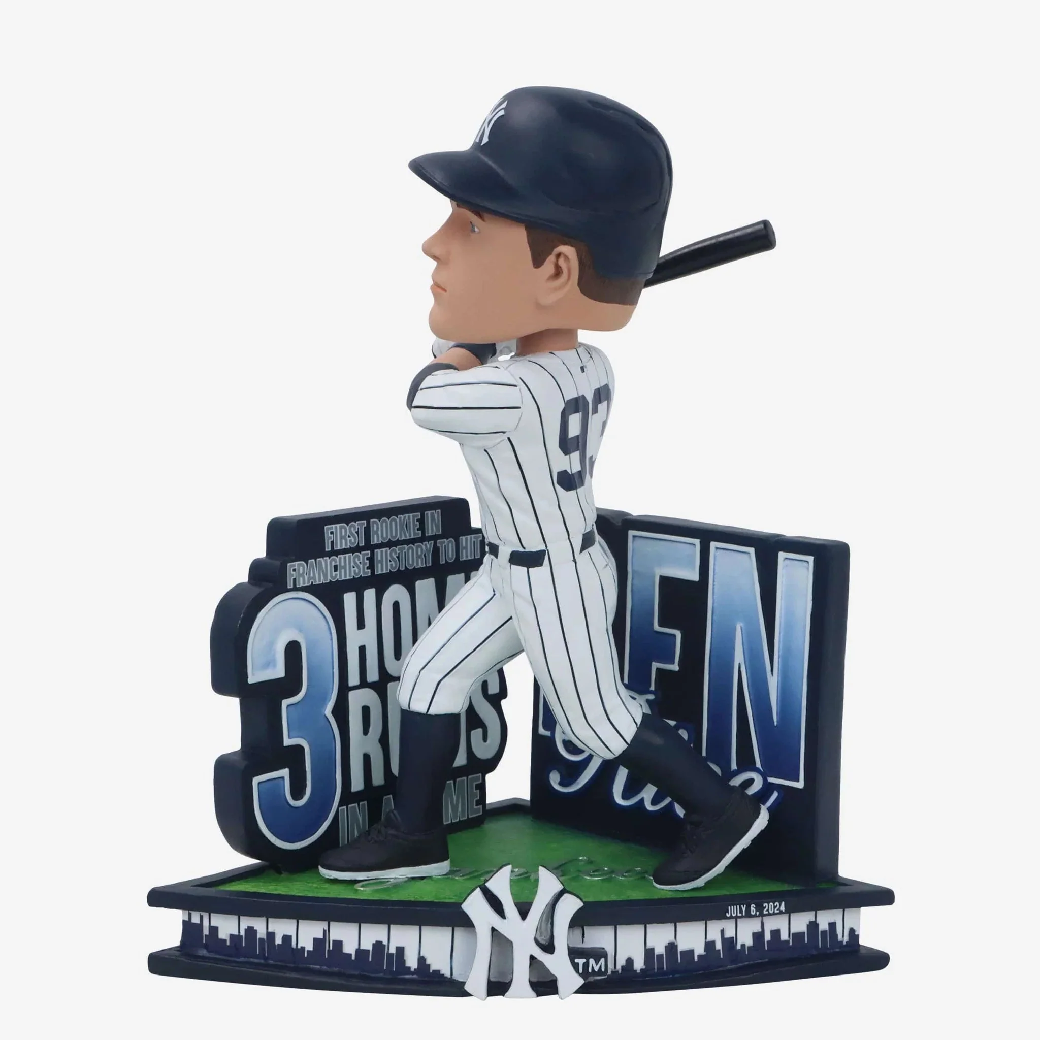 Ben Rice New York Yankees 3 Home Run Game MLB Baseball Bobblehead
