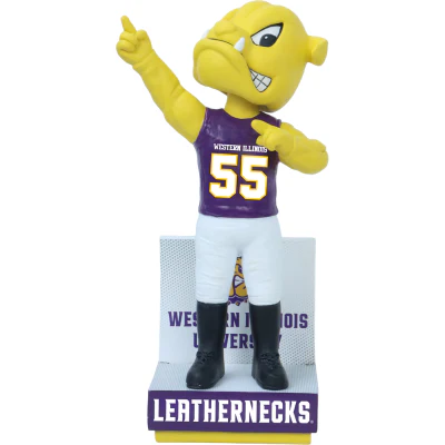 Rocky the Bulldog Western Illinois Leathernecks Mascot Bobblehead - Image 2