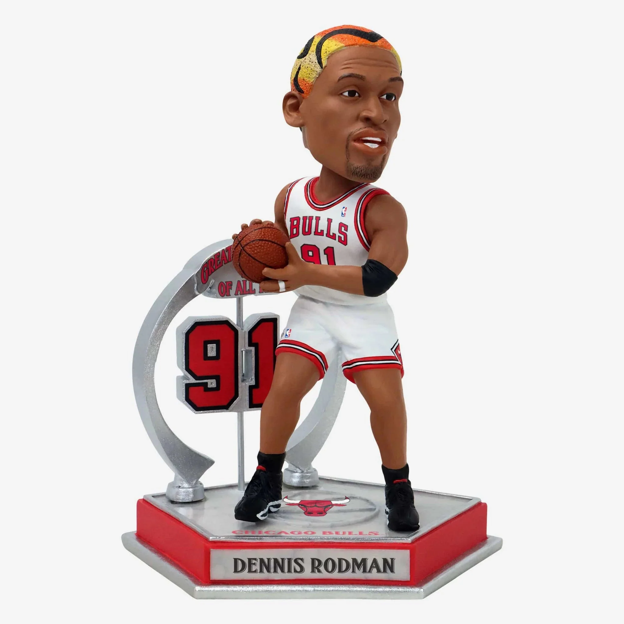 Dennis Rodman Chicago Bulls Legendary Number 91 NBA Bobblehead