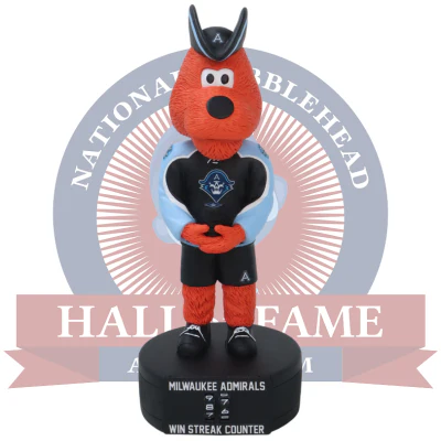 Roscoe Milwaukee Admirals Mascot Win Streak Counter Bobblehead