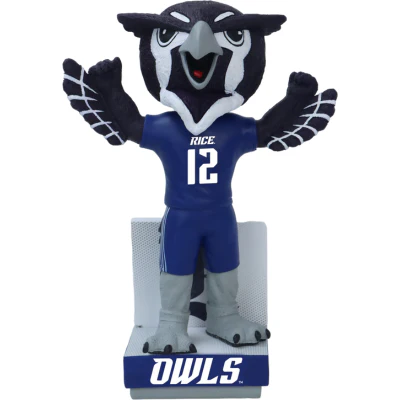 Sammy the Owl Rice Owls Mascot Bobblehead - Image 2