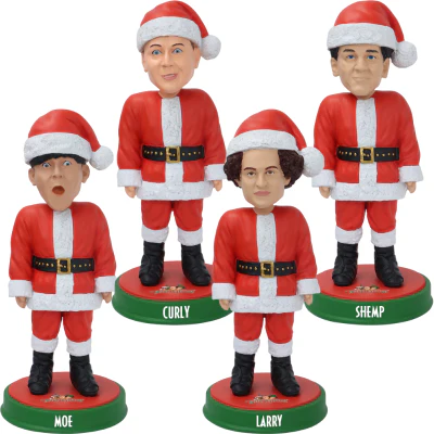The Three Stooges Santa Bobbleheads - Image 6