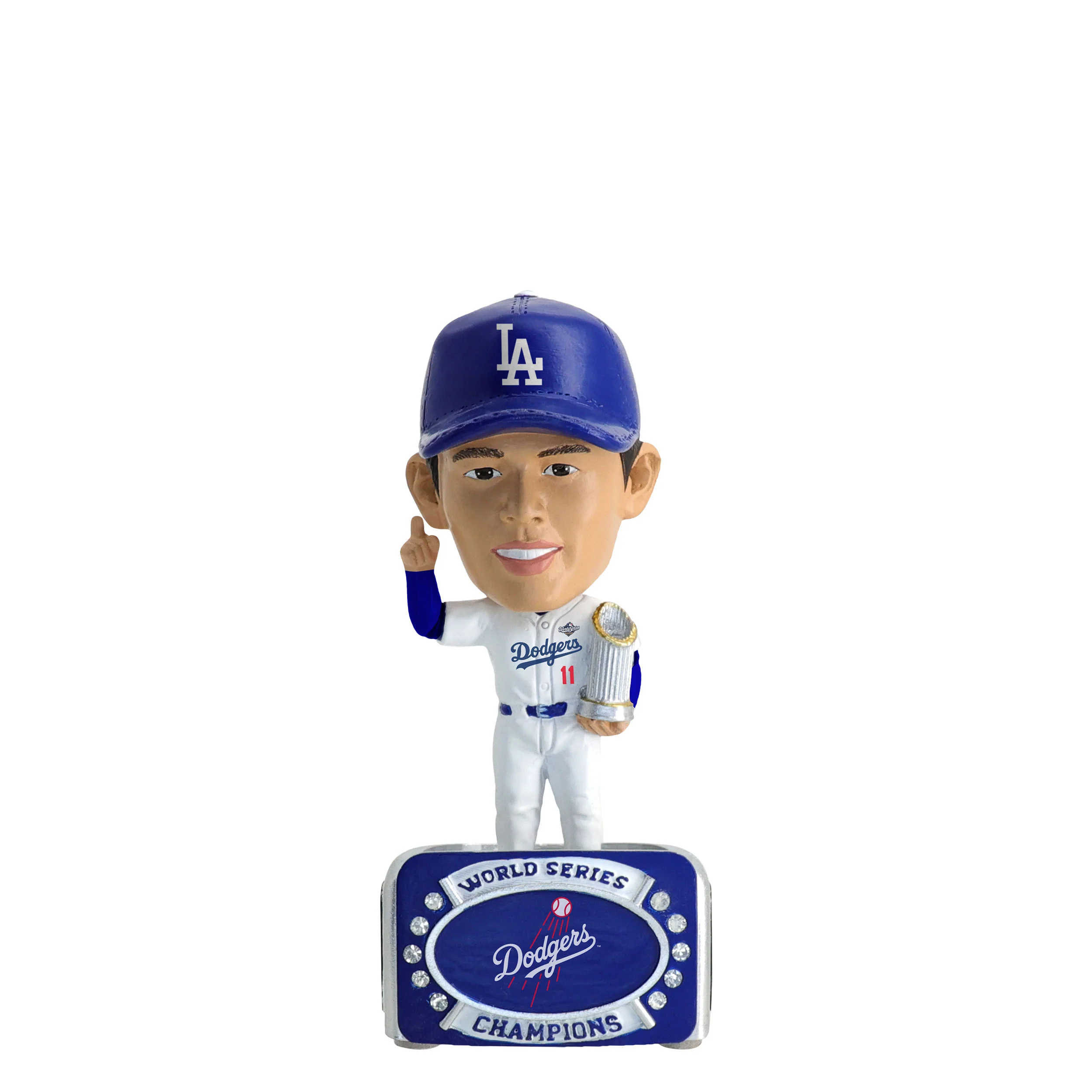 Roki Sasaki Los Angeles Dodgers 2025 World Series Champions Mini Ring Base Bighead MLB Bobblehead