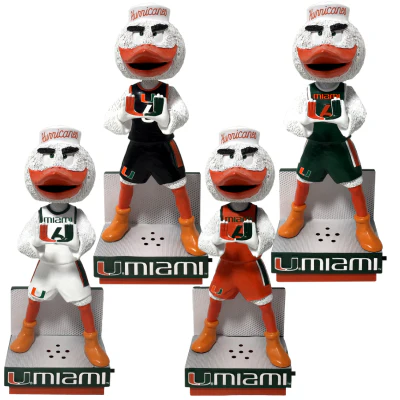Sebastian the Ibis Miami Hurricanes Fight Song Mascot Bobbleheads - Image 10