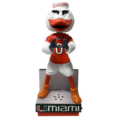 Sebastian the Ibis Miami Hurricanes Fight Song Mascot Bobbleheads - Image 3