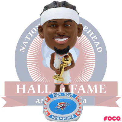 Shai Gilgeous-Alexander Oklahoma City Thunder 2025 NBA Champions Ring Base Bighead Bobblehead