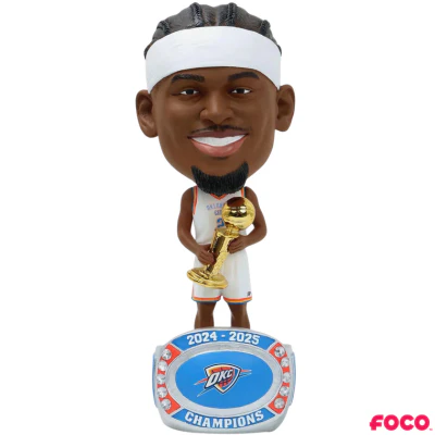 Shai Gilgeous-Alexander Oklahoma City Thunder 2025 NBA Champions Ring Base Bighead Bobblehead - Image 2