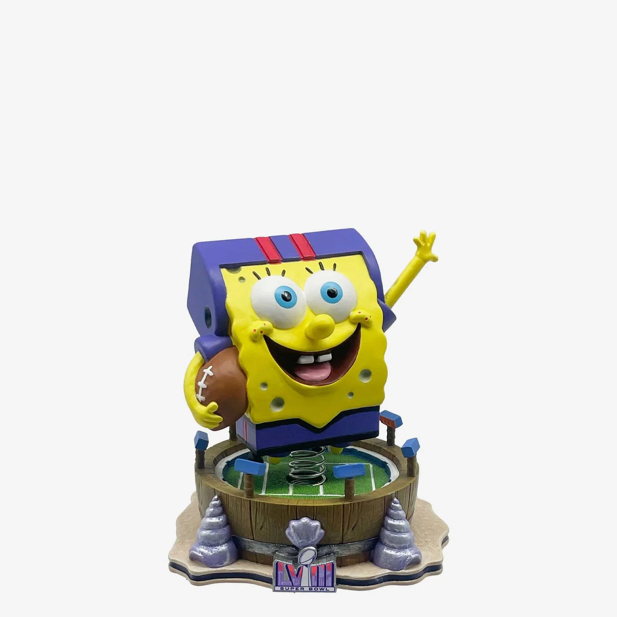 SpongeBob SquarePants Super Bowl LVIII Mini NFL Football Bobblehead