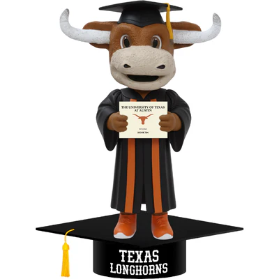 Hook 'Em Texas Longhorns Mascot Graduation Bobblehead (Presale) - Image 2