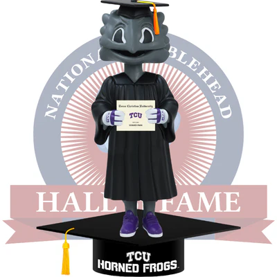 SuperFrog TCU Horned Frogs Mascot Graduation Bobblehead (Presale)