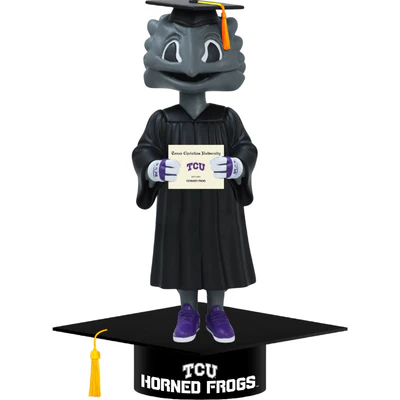 SuperFrog TCU Horned Frogs Mascot Graduation Bobblehead (Presale) - Image 2