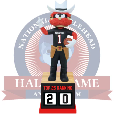 Raider Red Texas Tech Red Raiders Basketball Top 25 Ranking Tracker Bobblehead (Presale)