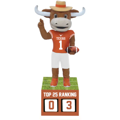 Texas Longhorns Football Top 25 Ranking Tracker Bobblehead - Image 2