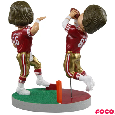 The Catch Joe Montana to Dwight Clark Bobblehead - Image 2