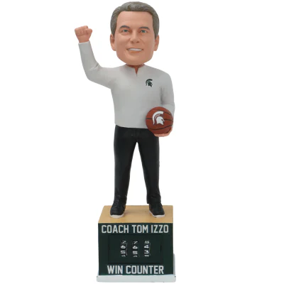 Tom Izzo Michigan State Spartans Coach Win Counter Bobblehead (Presale) - Image 2