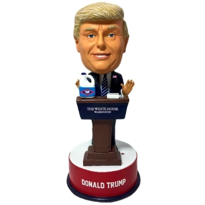 Donald Trump Bible and Bleach Bobbleheads - Image 3