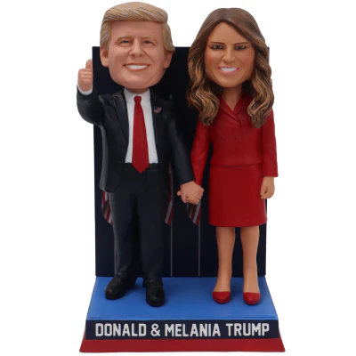 Donald and Melania Trump Election Night Victory Dual Bobblehead - Image 2