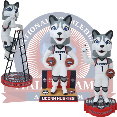 UConn Huskies 2024 NCAA Men's Basketball National Champions Bobbleheads
