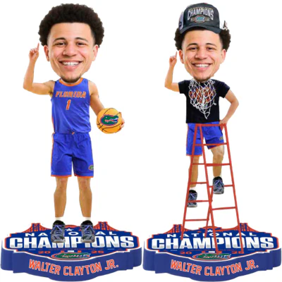 Walter Clayton Jr. Florida Gators 2025 NCAA Men's Basketball National Champions Bobbleheads (Presale) - Image 4