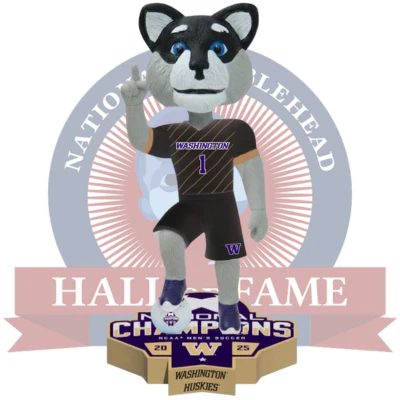 Harry the Husky Washington Huskies 2025 NCAA Men's Soccer National Champions Bobblehead (Presale)