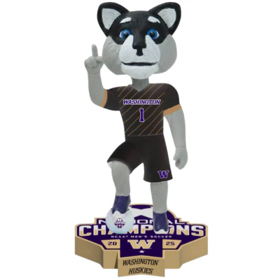 Harry the Husky Washington Huskies 2025 NCAA Men's Soccer National Champions Bobblehead (Presale) - Image 2